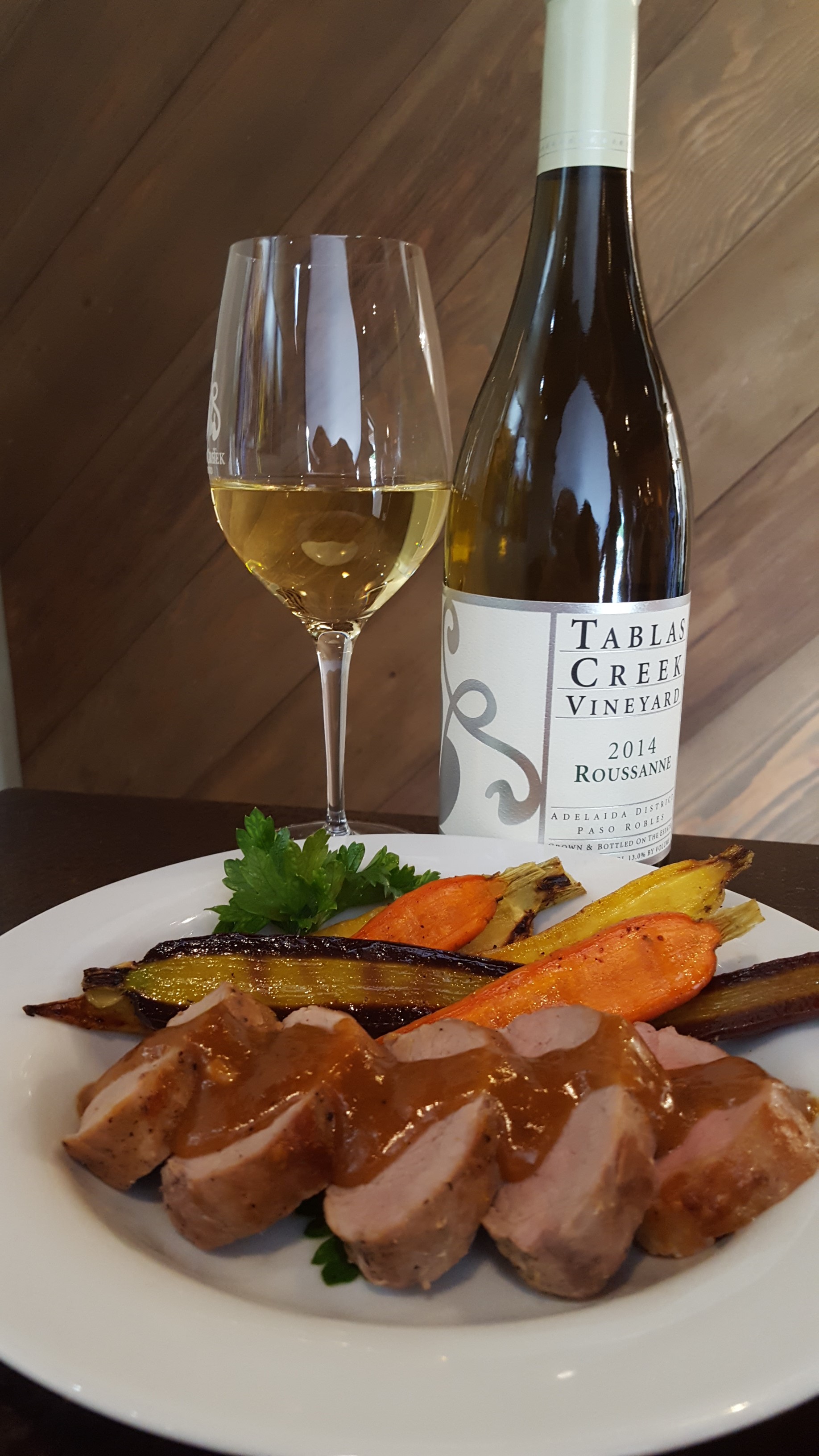 Roussanne and plate Roussanne and plate