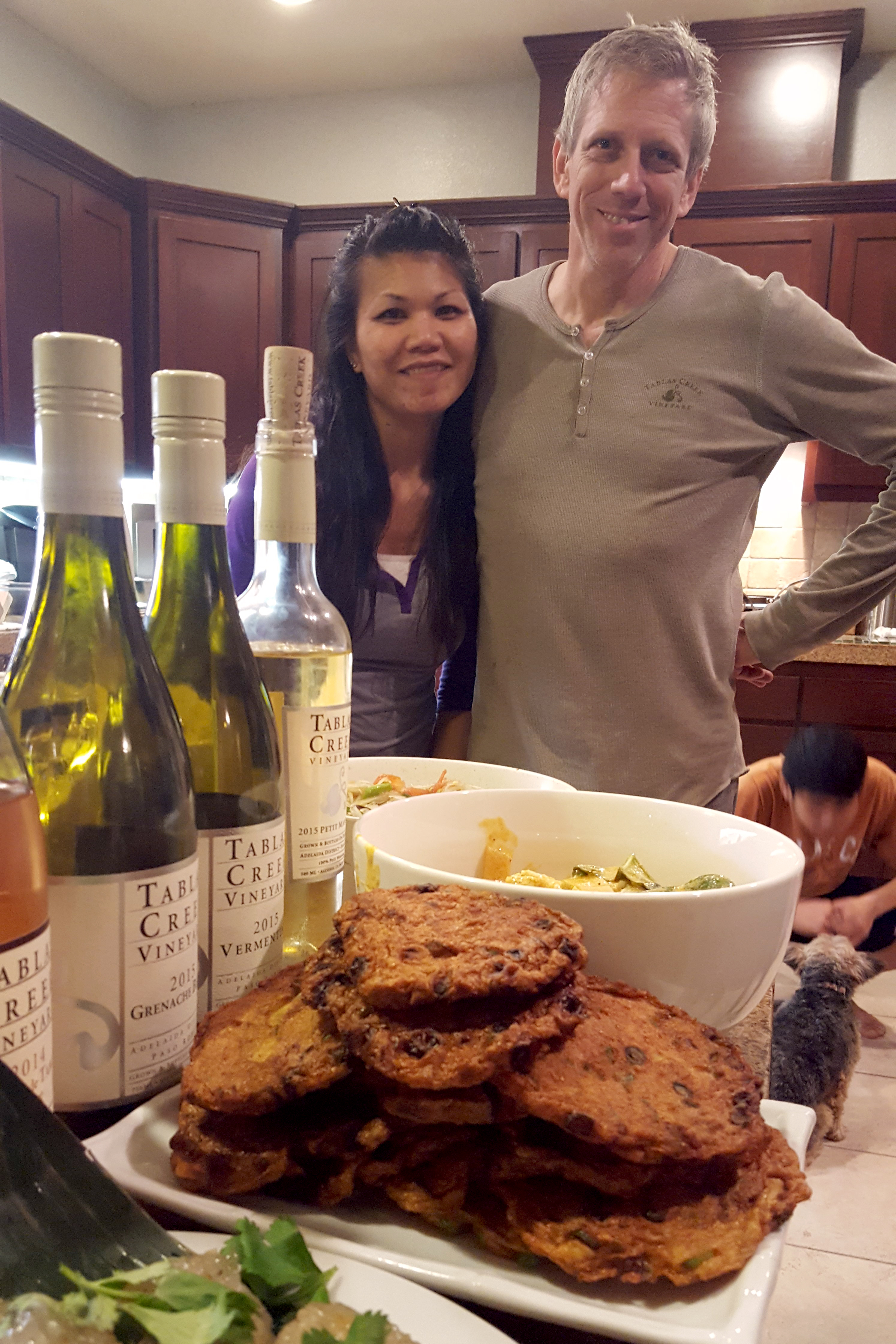 Couple with food