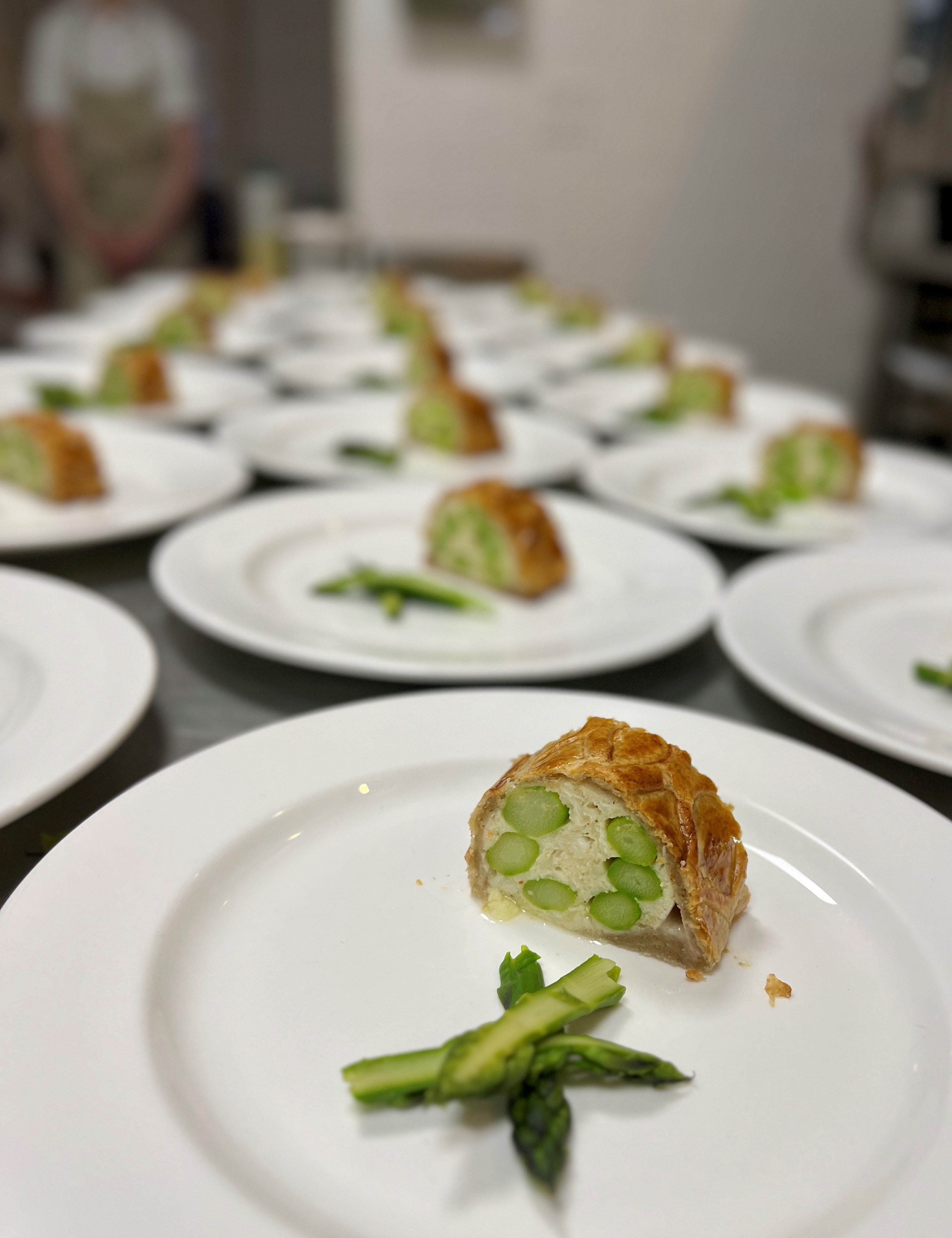 Woodberry Dinner - Asparagus & crab en croute Woodberry Dinner - Asparagus & crab en croute