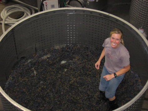 Chelsea_in_mourvedre_tank Chelsea_in_mourvedre_tank