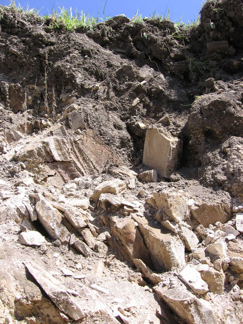 Limestone_in_irrigation_trench Limestone_in_irrigation_trench