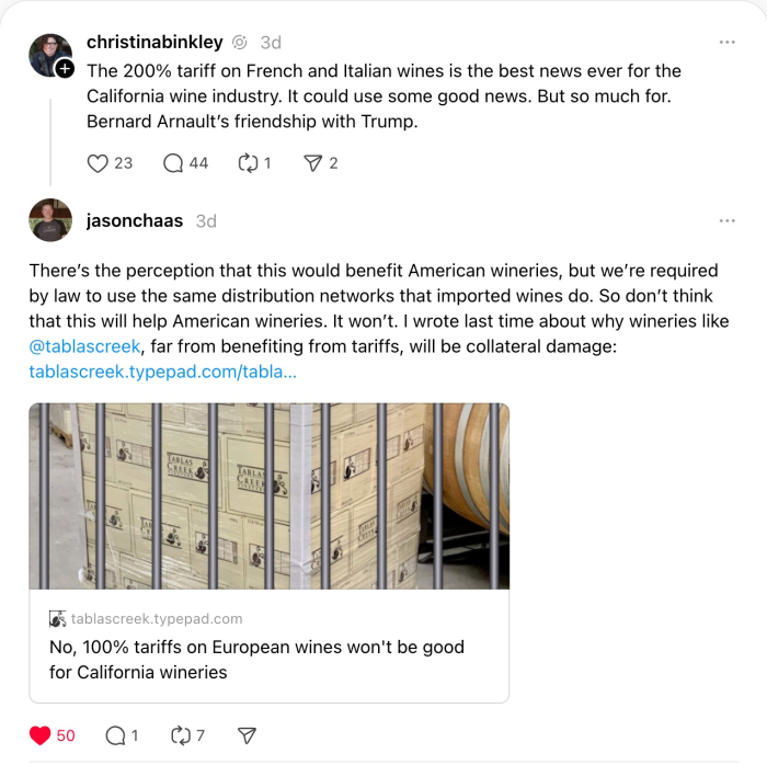JH response to tariff thread JH response to tariff thread