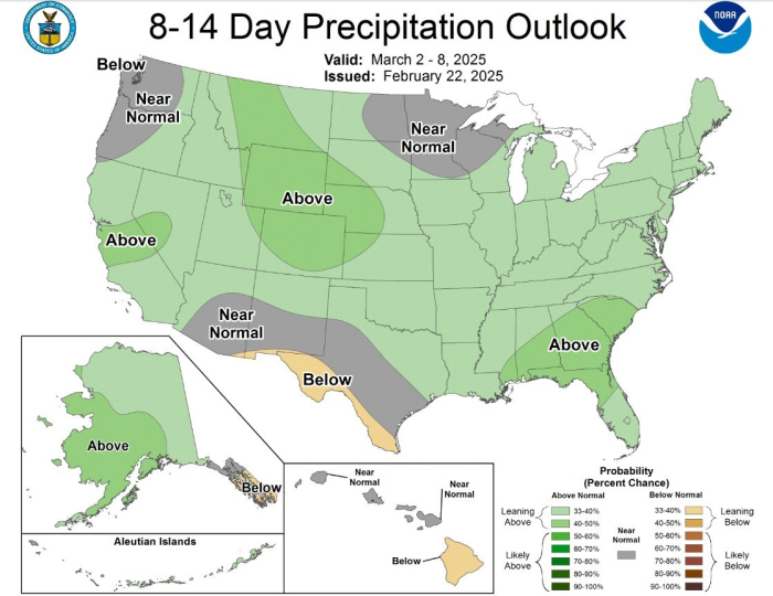 NWS prediction for early March 2025 NWS prediction for early March 2025