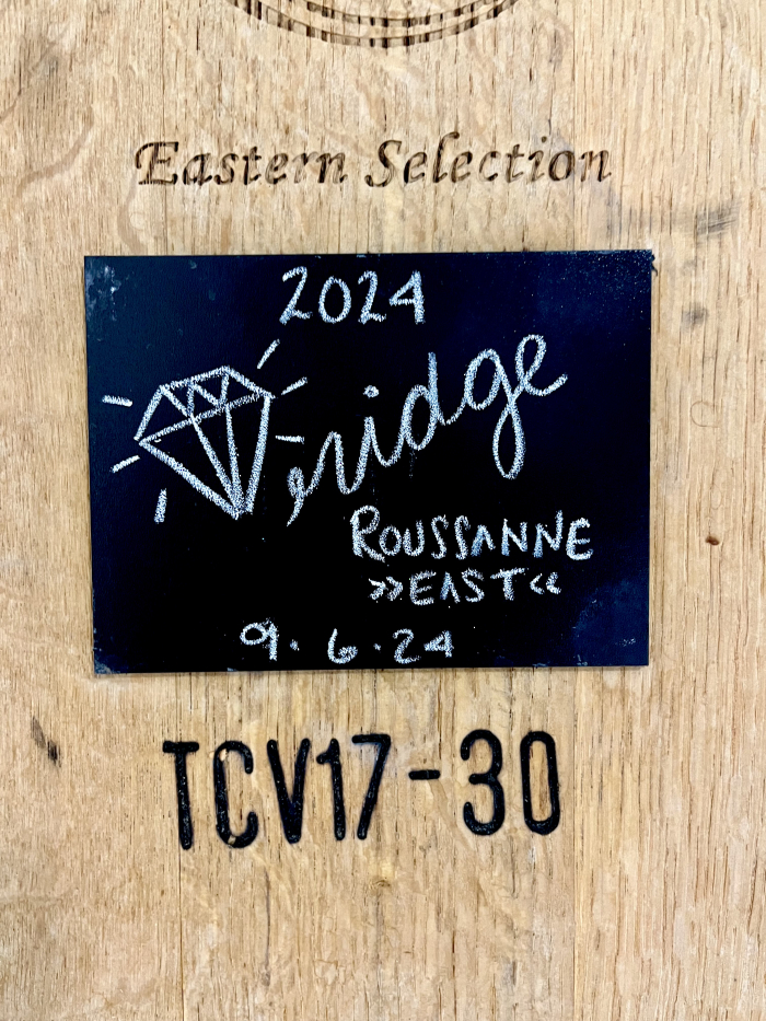 Jewel Ridge Roussanne in barrel Jewel Ridge Roussanne in barrel