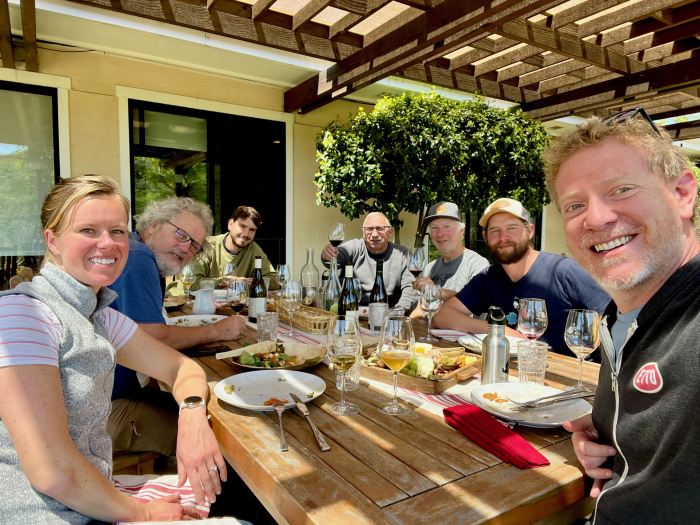Lunch table during 2023 red blending Lunch table during 2023 red blending