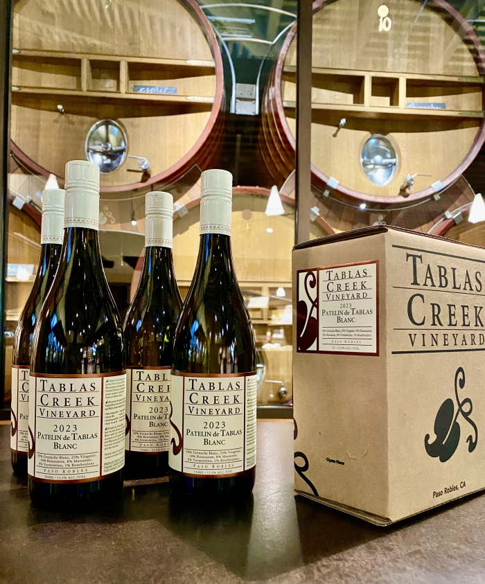 2023 Patelin Blanc four bottles and one box 2023 Patelin Blanc four bottles and one box