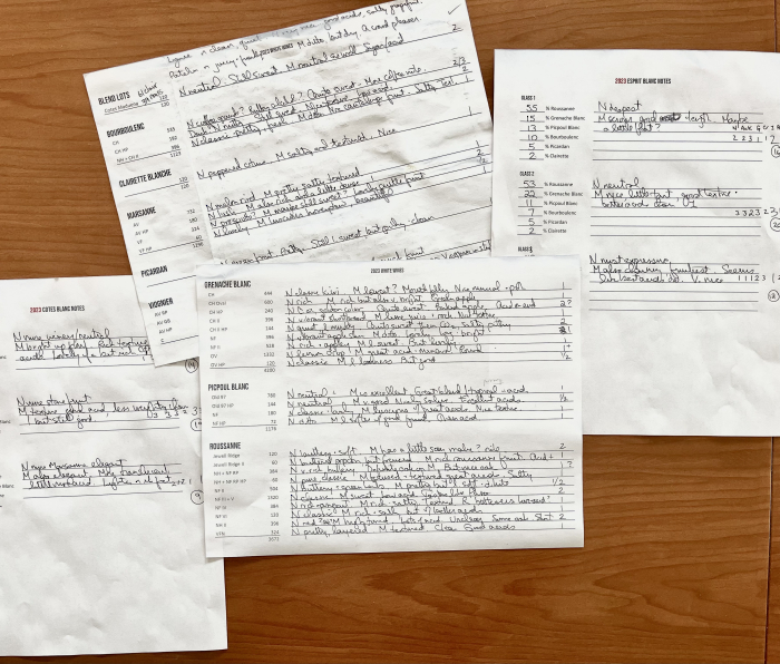 2023 White Blending Notes 2023 White Blending Notes