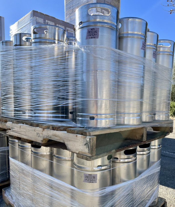 Kegs of Patelin Rose for Tasting Room Kegs of Patelin Rose for Tasting Room