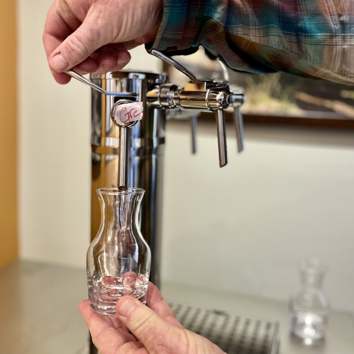 Pouring from Tap in the Tasting Room Pouring from Tap in the Tasting Room