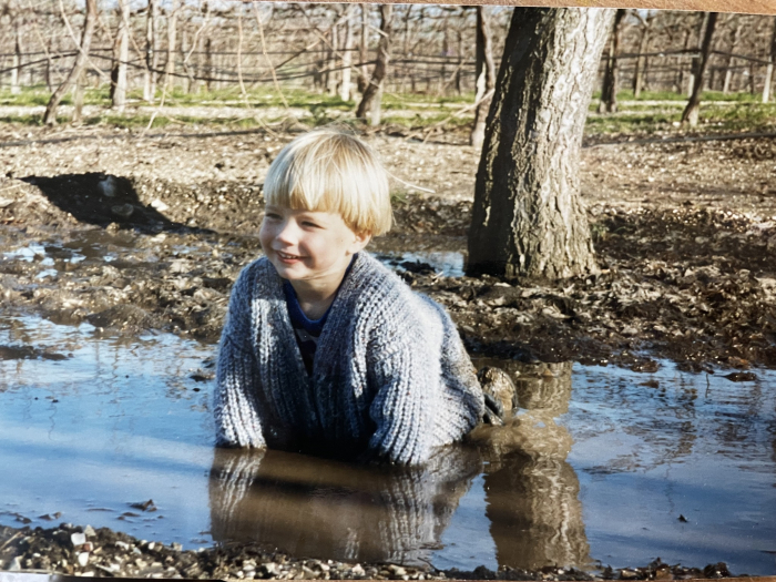 Austin playing in the mud Austin playing in the mud