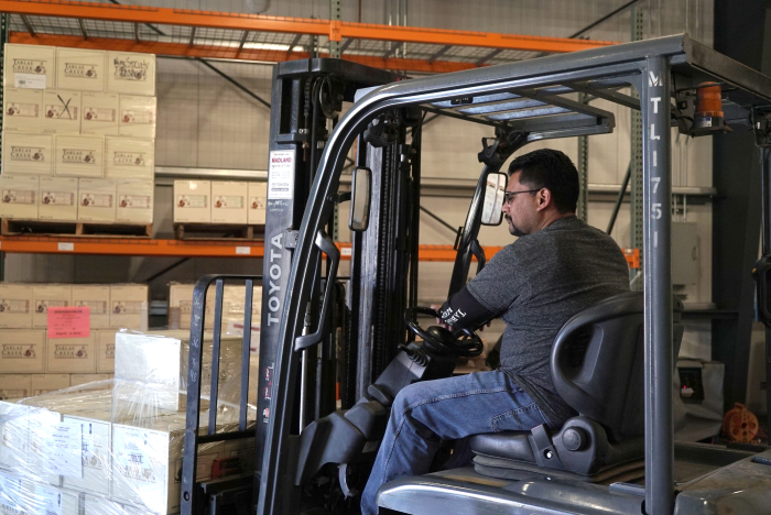Eddie Garcia at Tablas Creek on a Forklift Eddie Garcia at Tablas Creek on a Forklift