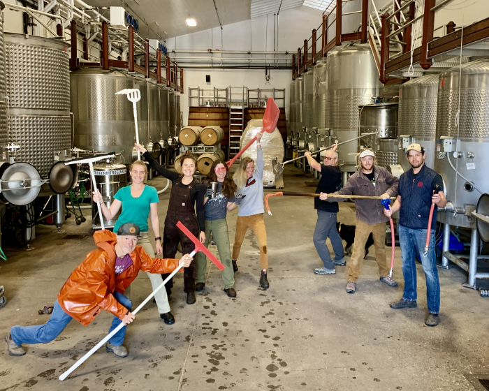 Cellar Crew Celebrating Beginning of Harvest 2021 Cellar Crew Celebrating Beginning of Harvest 2021