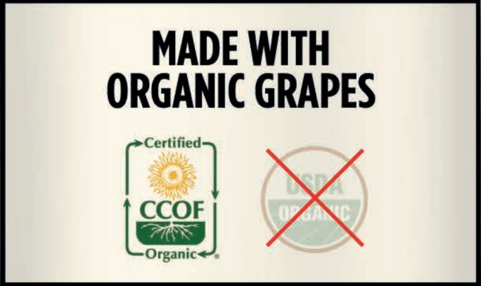 CCOF Made with Organic Grapes CCOF Made with Organic Grapes