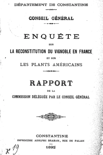1892 French Enquete 1892 French Enquete