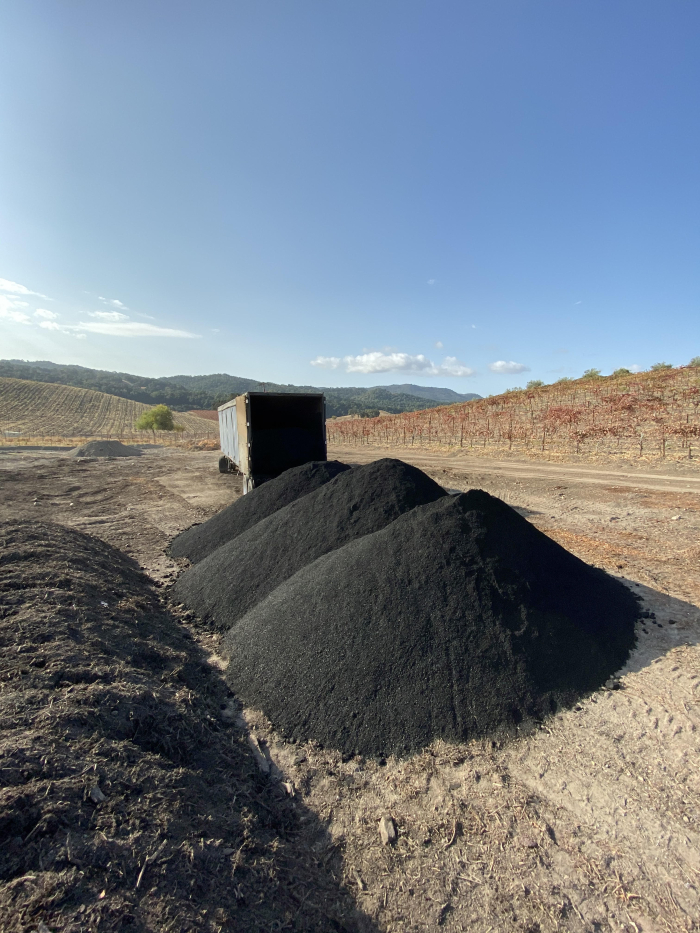 Biochar - piles Biochar - piles