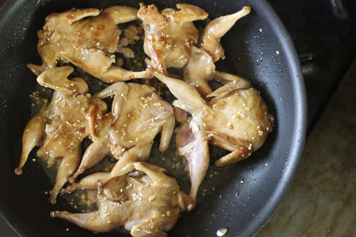 Cooking quails Cooking quails
