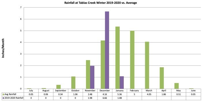 Rainfall Graph 2019-20 vs Average as of January Rainfall Graph 2019-20 vs Average as of January