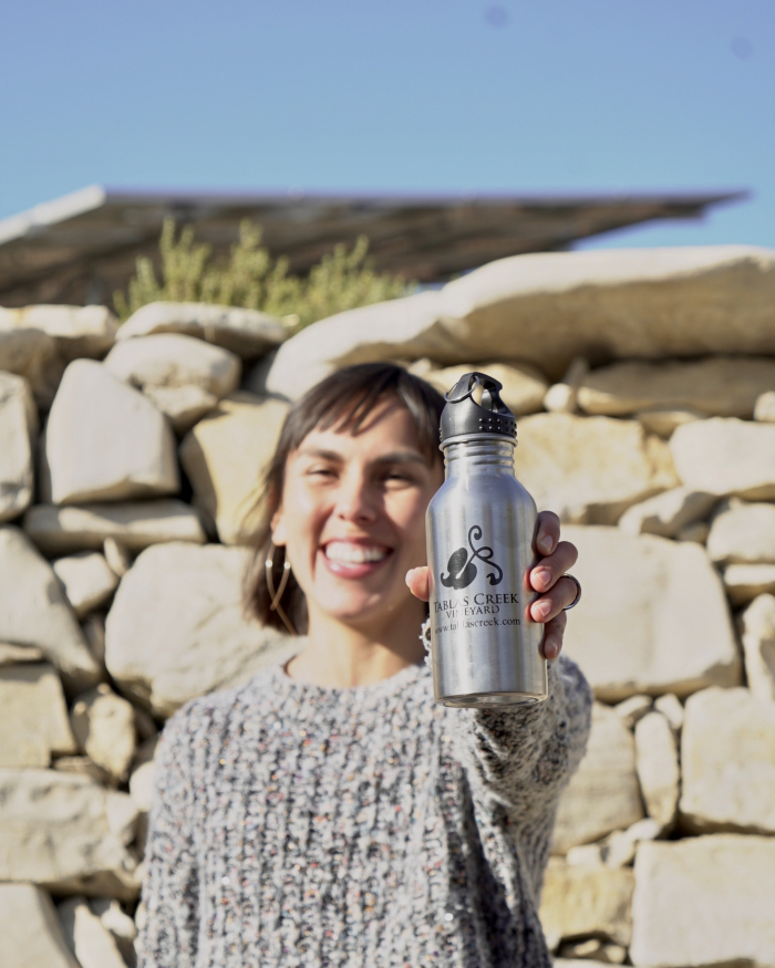 Leslie with water bottle Leslie with water bottle