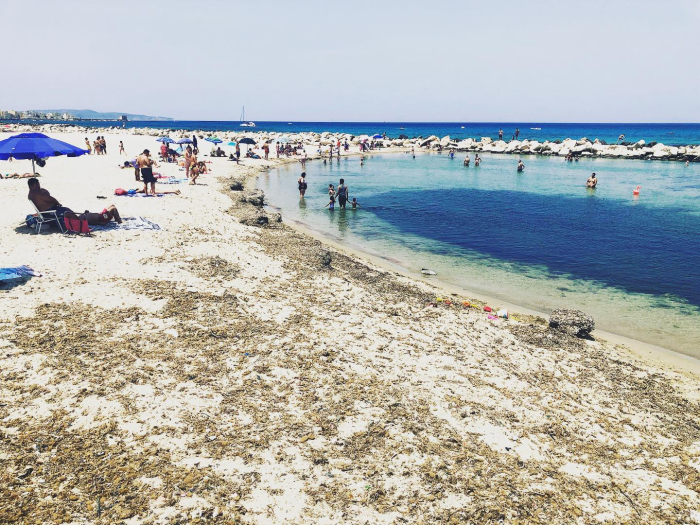 The beach in Trapani The beach in Trapani