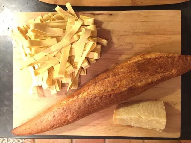 Bread, cheese, and pasta Bread, cheese, and pasta