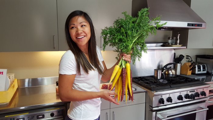 Holding carrots Holding carrots