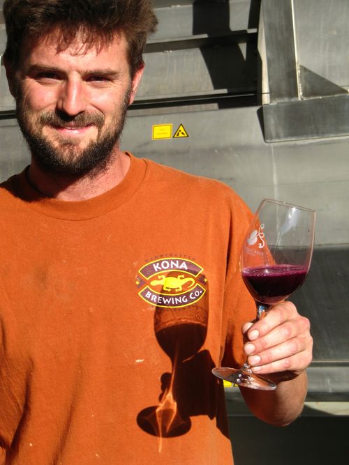 Tyler with electric Syrah Tyler with electric Syrah