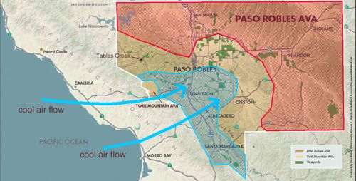 Paso Robles temperature gradient Paso Robles temperature gradient