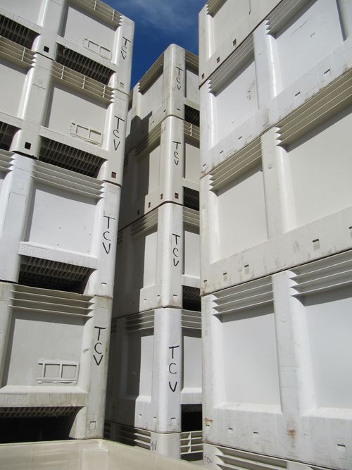 Bins stacked Bins stacked