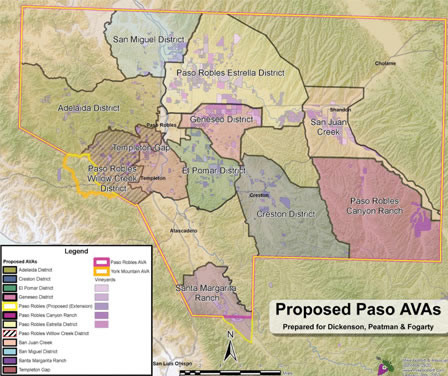 Paso Robles AVA Map (Proposed) Paso Robles AVA Map (Proposed)